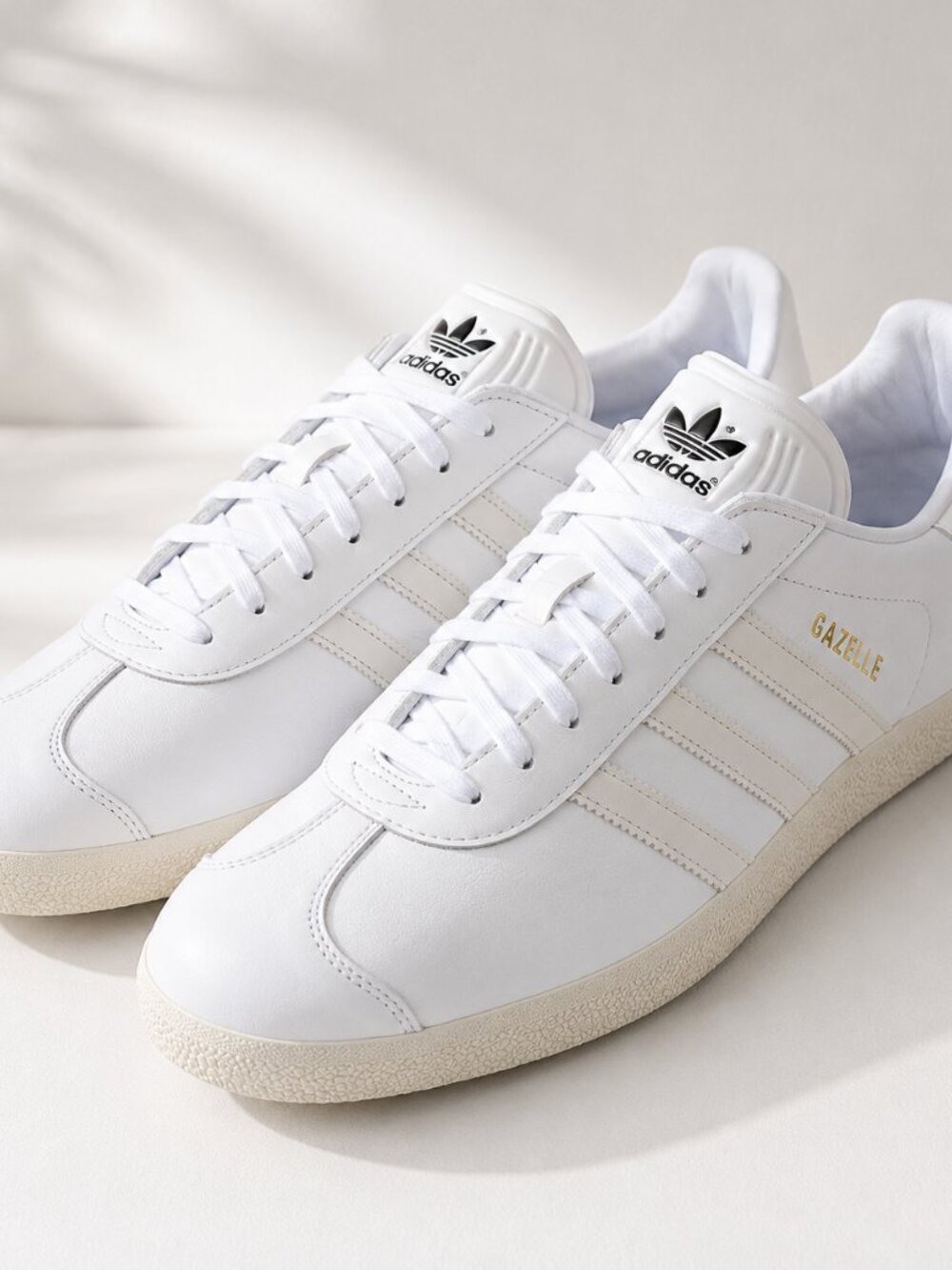 adidas Gazelle White Leather Sneakers Men’s 13 Classic Retro Terrace Shoes
